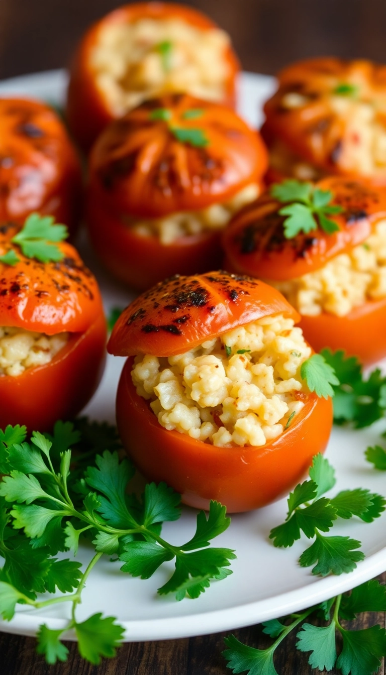 22 Best Vegetarian Greek Side Dishes You Need to Try (Your Taste Buds Will Thank You!) - 8. Greek Stuffed Tomatoes (Yemista)