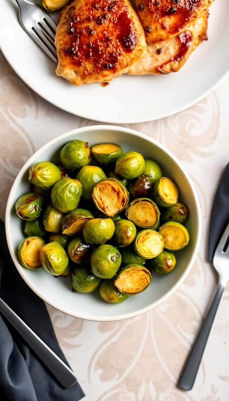 22 Best Side Dishes for Chicken Cordon Bleu That Will Steal the Show! - Balsamic Glazed Brussels Sprouts