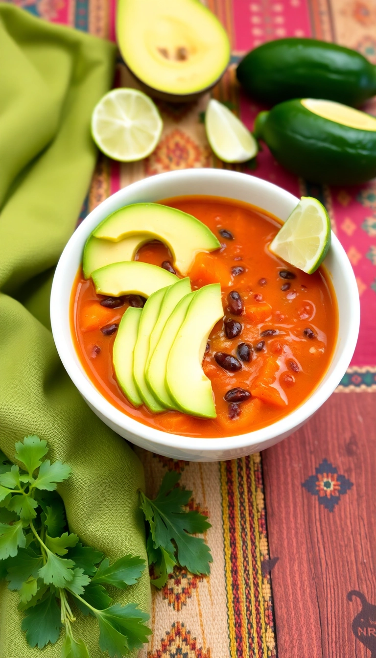 31 Spicy Potato Soup Recipes That'll Kick Your Taste Buds into High Gear (Don't Miss #7!) - 6. Spicy Sweet Potato and Black Bean Soup