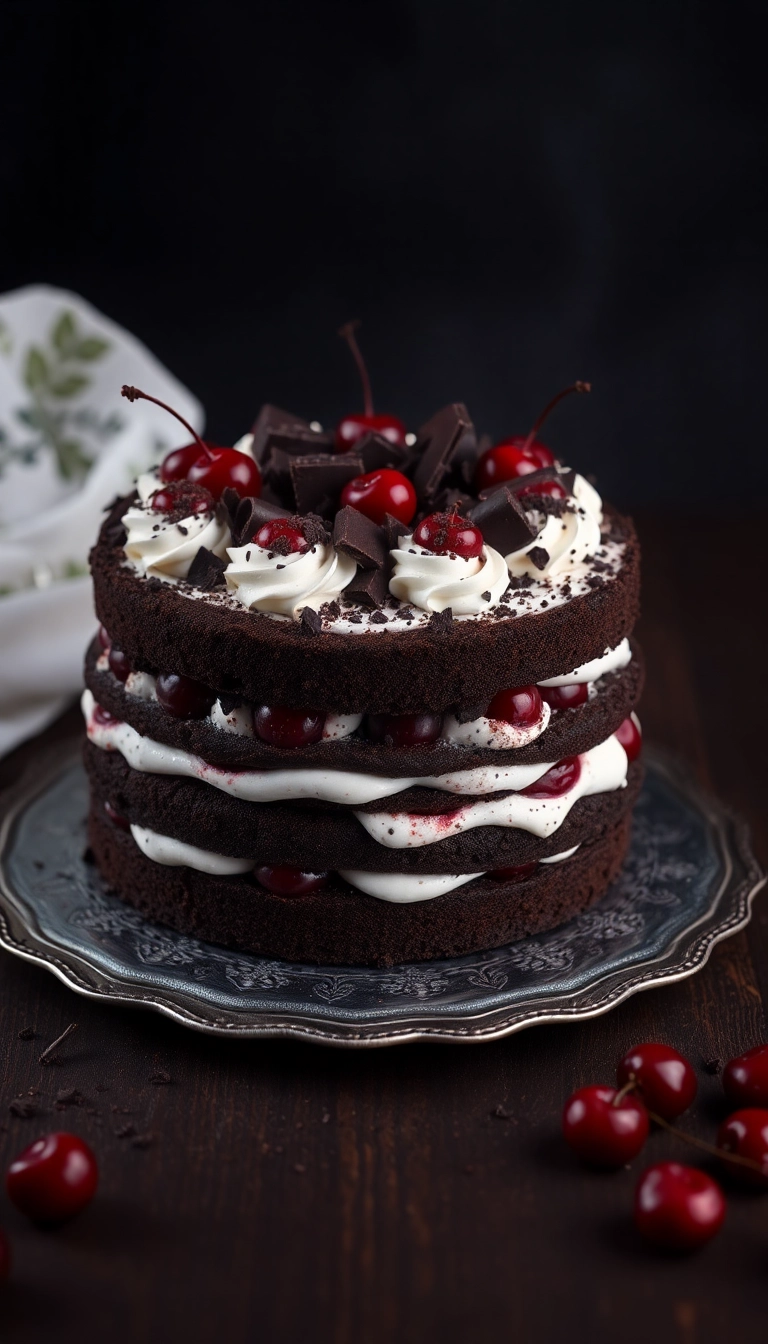 34 Scorpio Birthday Cakes to Celebrate Your Inner Scorpio (Check Out #8!) - 3. Velvet Black Forest Cake