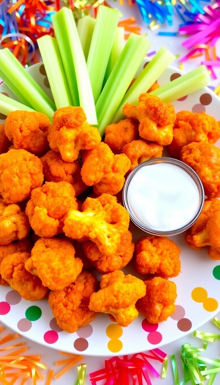 26 Junk Food Snacks Ideas That Will Steal the Show at Your Next Party! - 5. Buffalo Cauliflower Bites