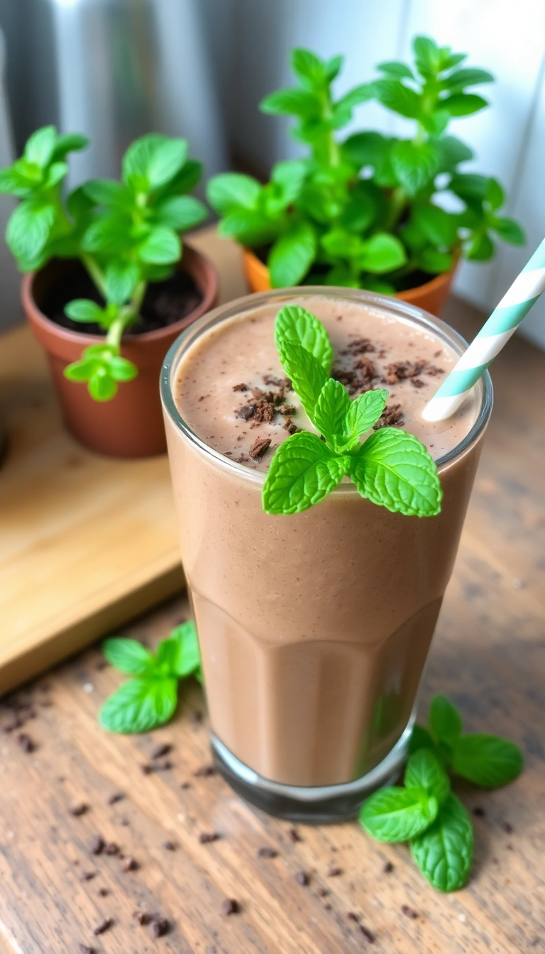 26 Best 7 Brew Drinks Ideas You Can Make at Home (Don’t Miss #1!) - 15. Chocolate Mint Smoothie