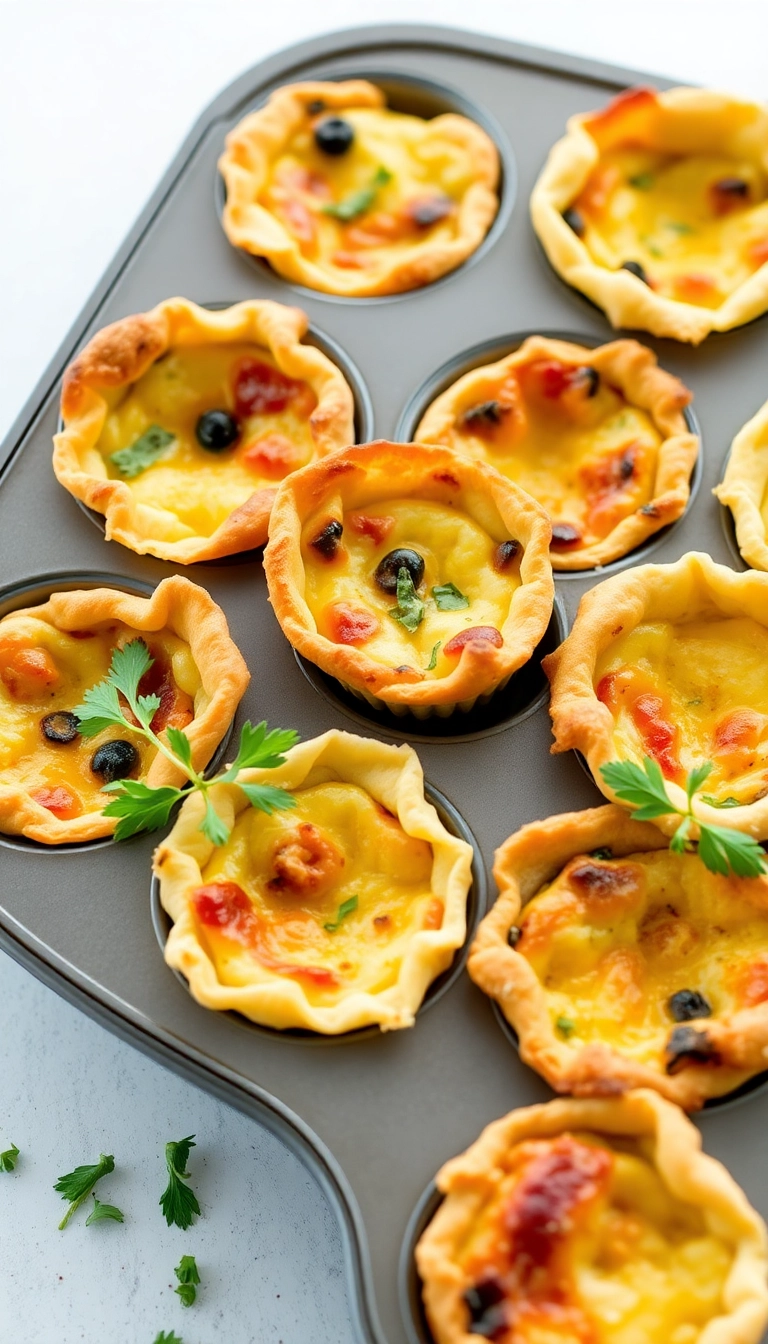 The Ultimate List of 28 Easy & Quick Finger Foods to Impress at Any Party! - Mini Quiches