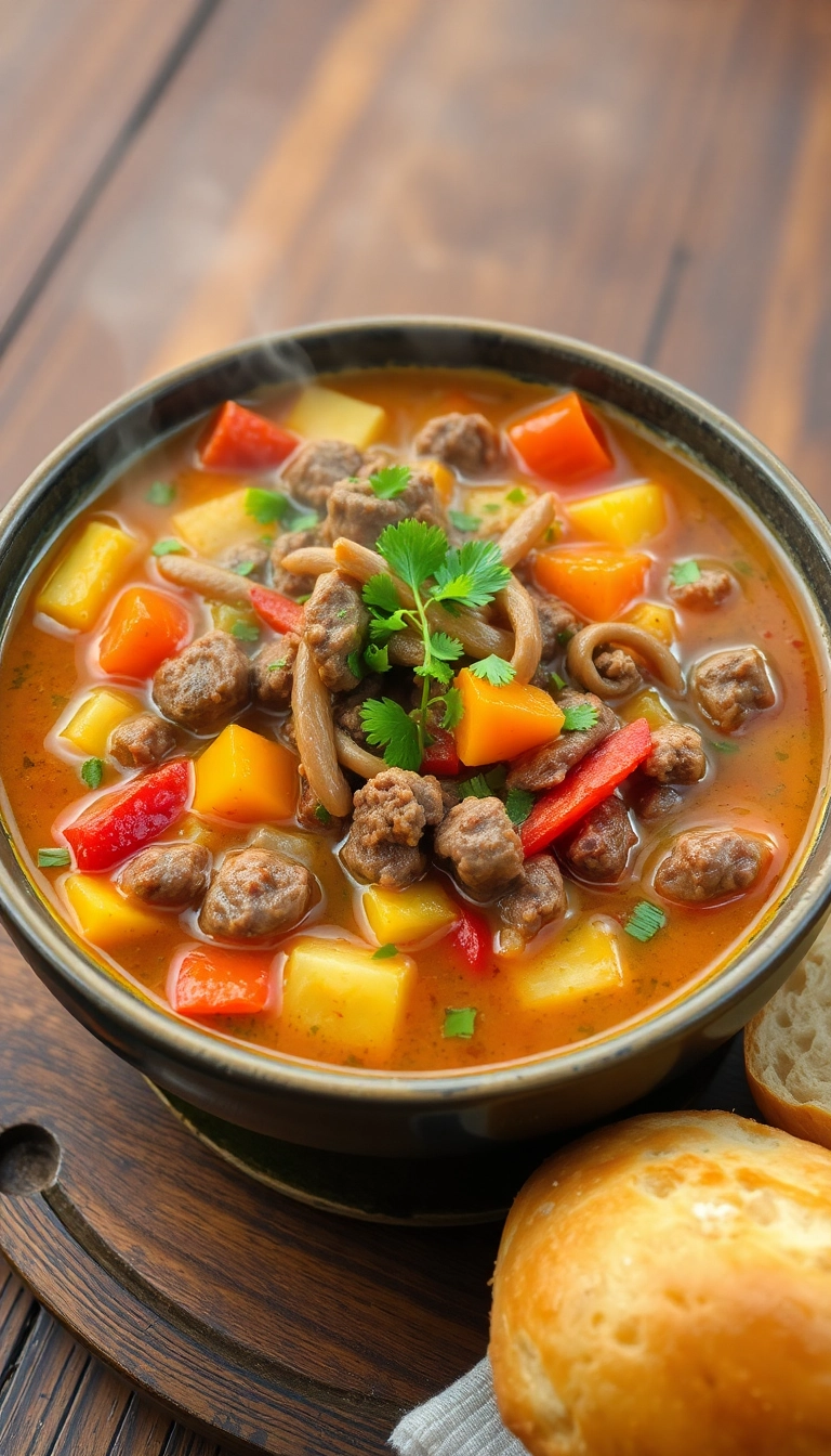 27 Healthy Ground Beef Meals You Can Feel Good About (Even #10 Is Guilt-Free!) - 11. Beef and Vegetable Soup