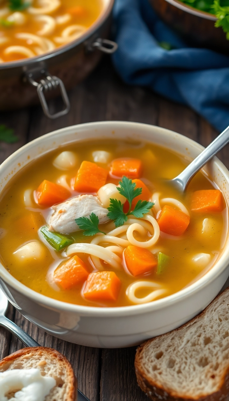 36 Chicken Soup Ideas That Will Warm Your Soul and Tickle Your Taste Buds! - Classic Chicken Noodle Soup