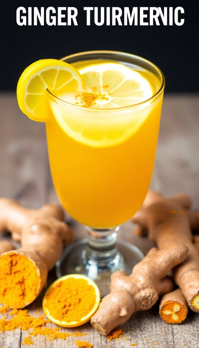 26 Best 7 Brew Drinks Ideas You Can Make at Home (Don’t Miss #1!) - 8. Ginger Turmeric Tonic