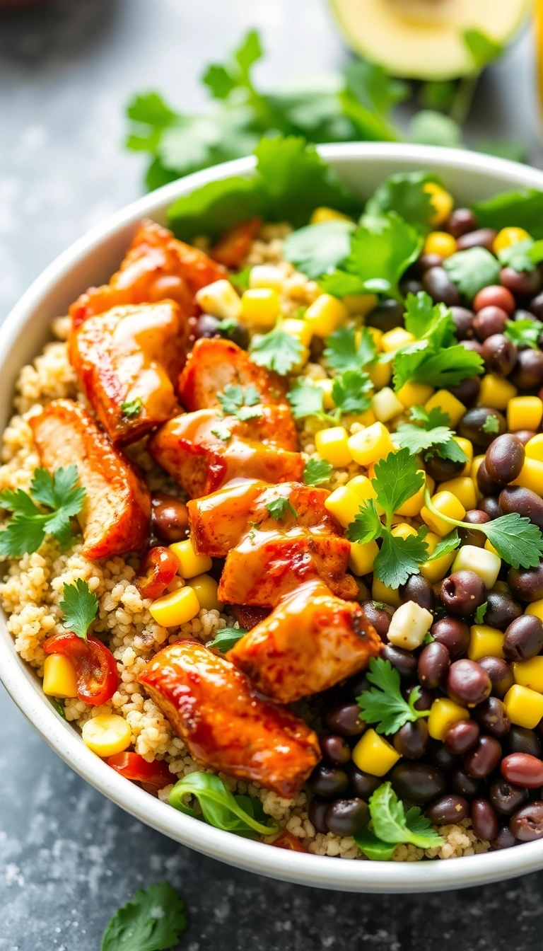 28 Mouthwatering BBQ Chicken Ideas You Can Make at Home (You Won't Believe #14!) - 16. BBQ Chicken & Quinoa Salad