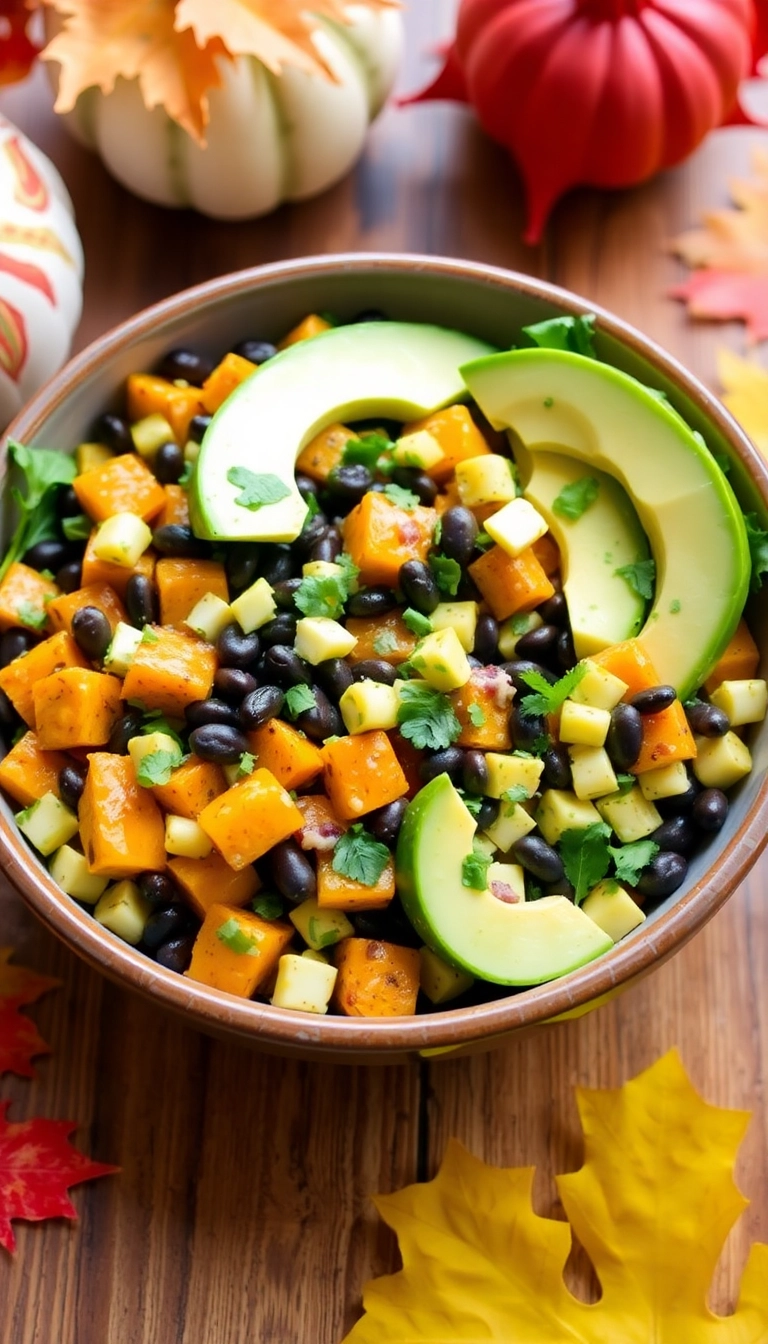 30 Cozy Butternut Squash Salad Ideas That Will Warm Your Heart! - Butternut Squash & Black Bean Salad