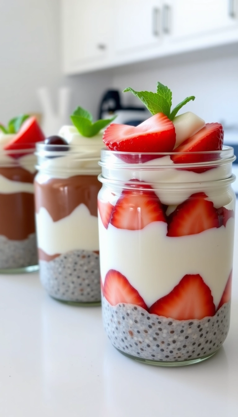 33 Family-Friendly Neapolitan Cake Ideas Everyone Will Love! - Neapolitan Chia Pudding