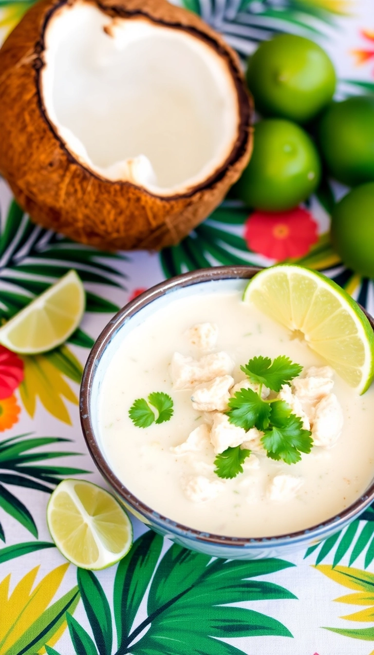 38 Irresistible White Chicken Chili Slow Cooker Recipes You Must Try! - Creamy Coconut White Chicken Chili