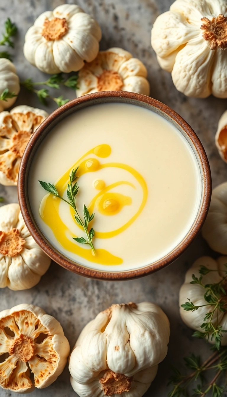 38 Soup Dinner Ideas That Will Warm Your Soul (You Won't Believe #17!) - 9. Roasted Garlic and Cauliflower Soup