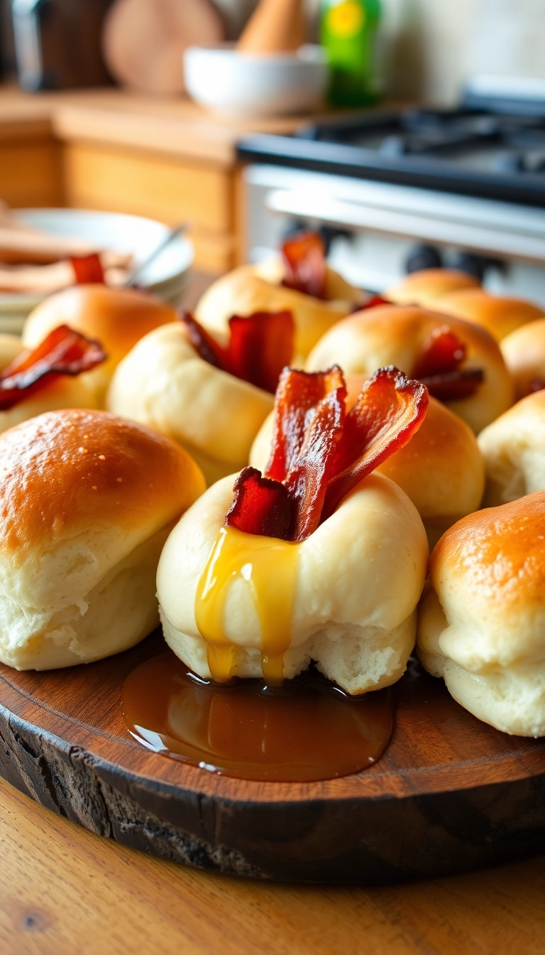 25 Mouthwatering Dinner Rolls Recipes You'll Want to Make Tonight (Wait Until You Try #12!) - 21. Maple Bacon Dinner Rolls