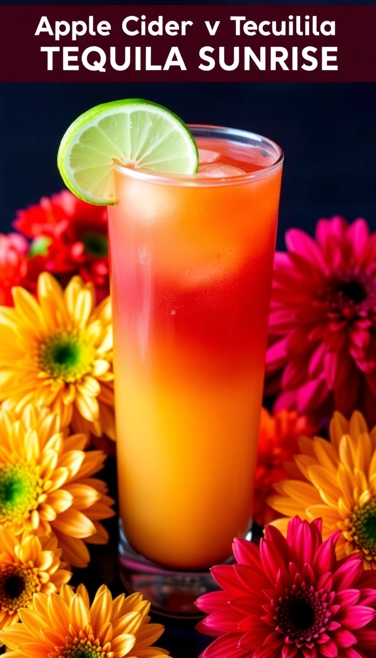 30 Spiked Apple Cider Ideas That Will Steal the Show at Your Next Party! - Apple Cider and Tequila Sunrise