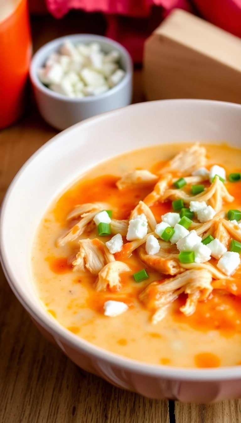 34 Heavenly Crock Pot Lasagna Soup Ideas That Will Impress Your Guests! - Buffalo Chicken Lasagna Soup