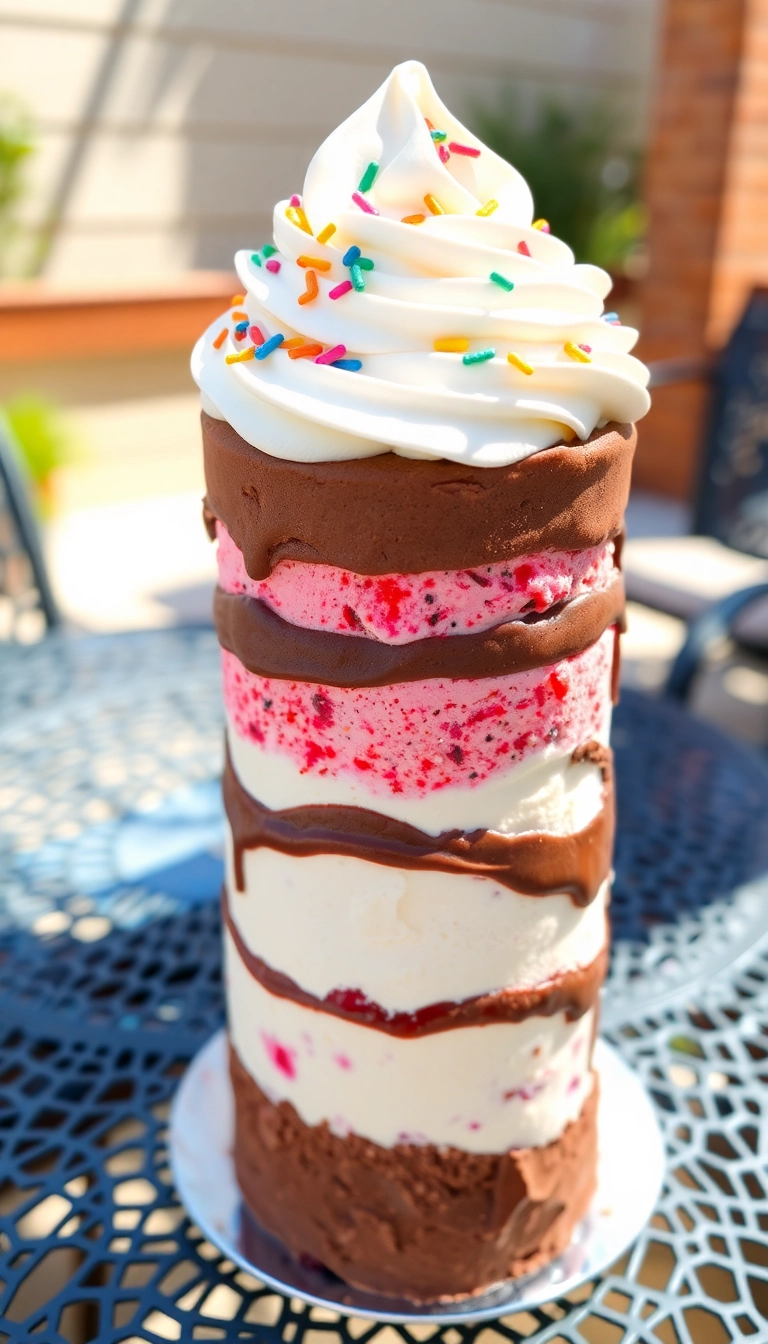 33 Family-Friendly Neapolitan Cake Ideas Everyone Will Love! - Neapolitan Ice Cream Cake