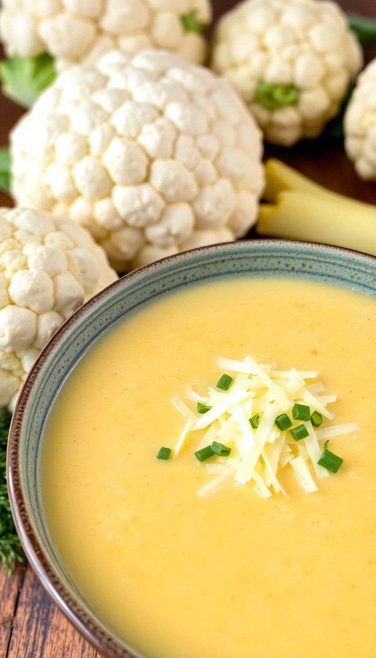 34 Easy Crockpot Soup Ideas That Will Warm Your Soul (You Won't Believe #12!) - 16. Cheesy Cauliflower Soup