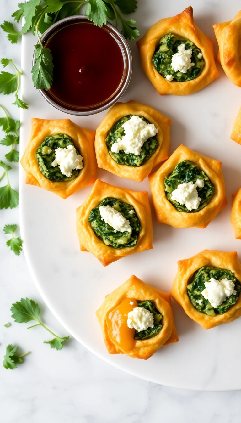 22 Easy DIY Party Finger Food Ideas That Will Wow Your Guests! - 6. Spinach and Feta Puff Pastry Bites