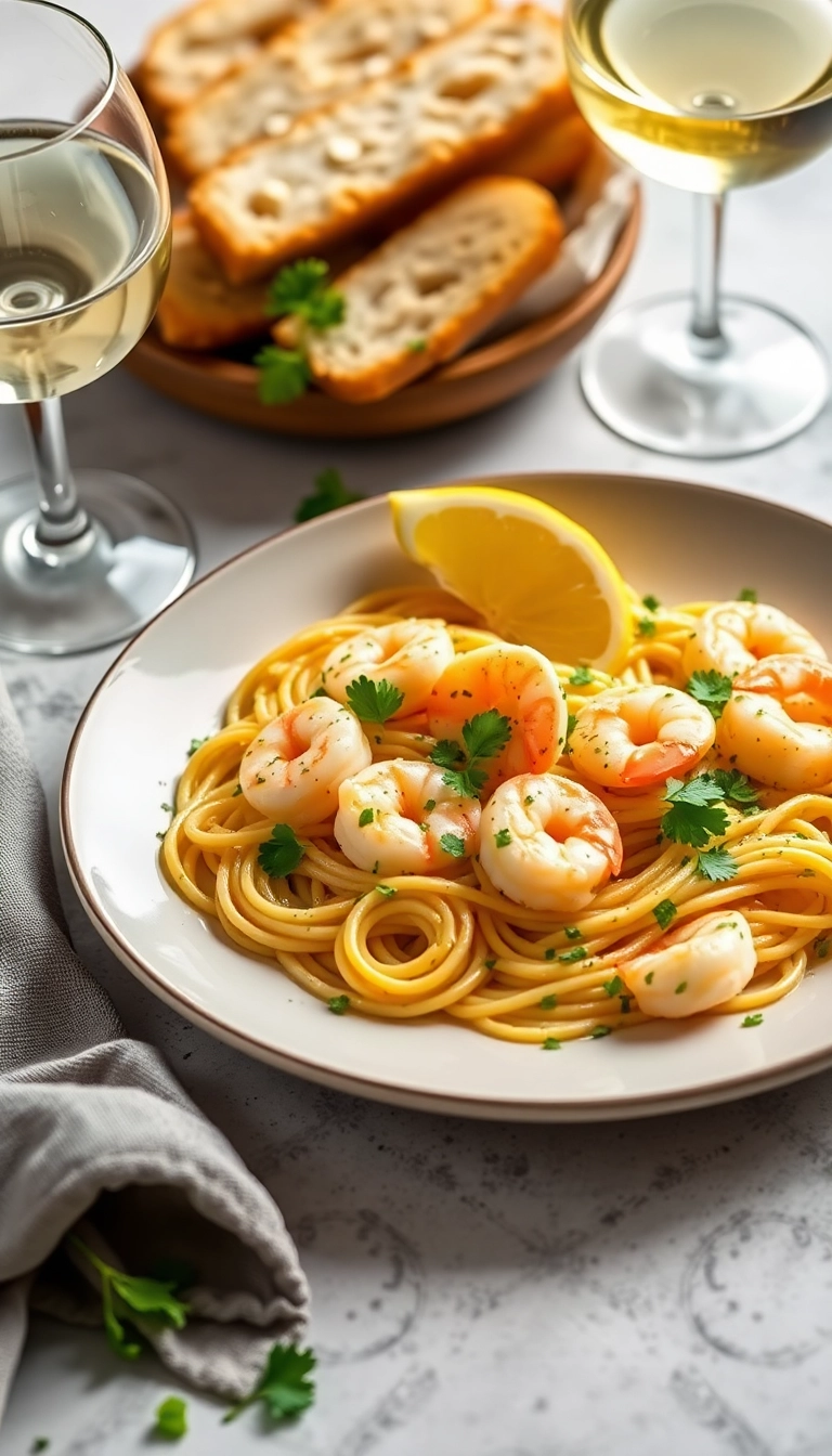 25 Cozy Winter Dinner Ideas That'll Make You Want to Hibernate! - 12. Garlic Butter Shrimp Pasta