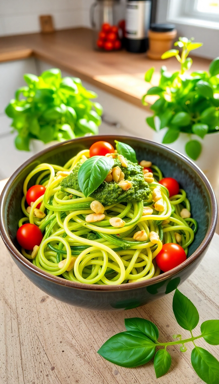 24 Quick Comfort Food Dinners That Are Perfect for Any Night (Don't Miss #4!) - 12. Zucchini Noodles with Pesto