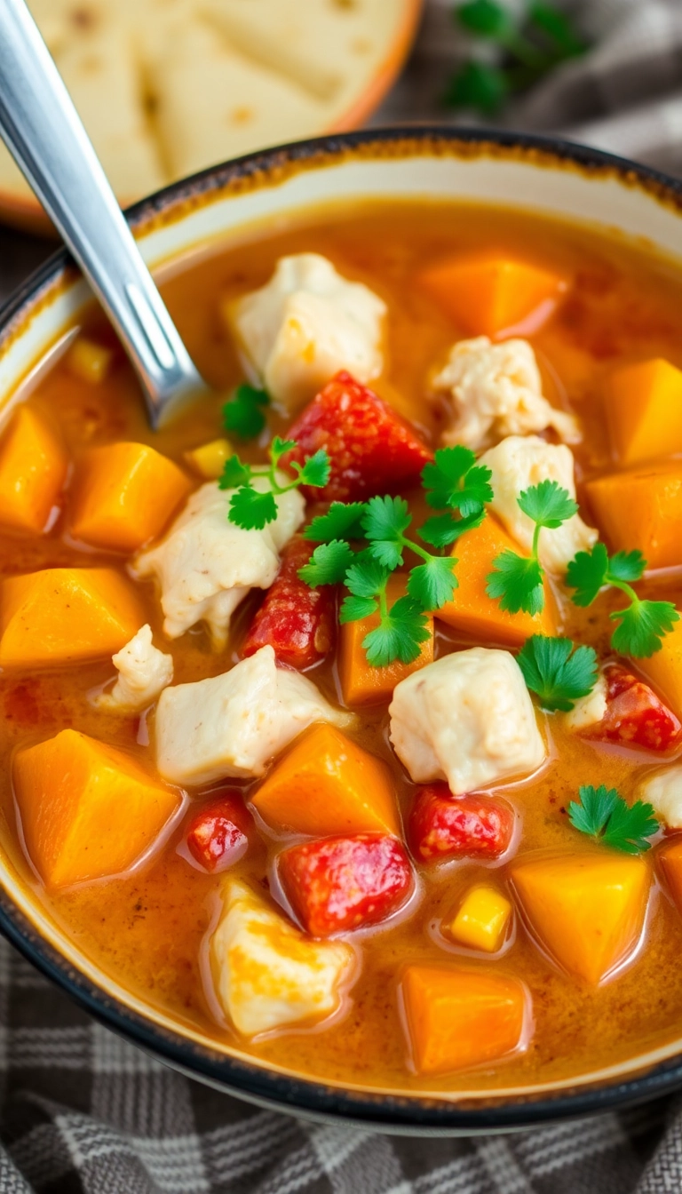 32 Mind-Blowing White Chicken Chili Ideas That Will Spice Up Your Dinner Table! - White Chicken Chili with Sweet Potatoes