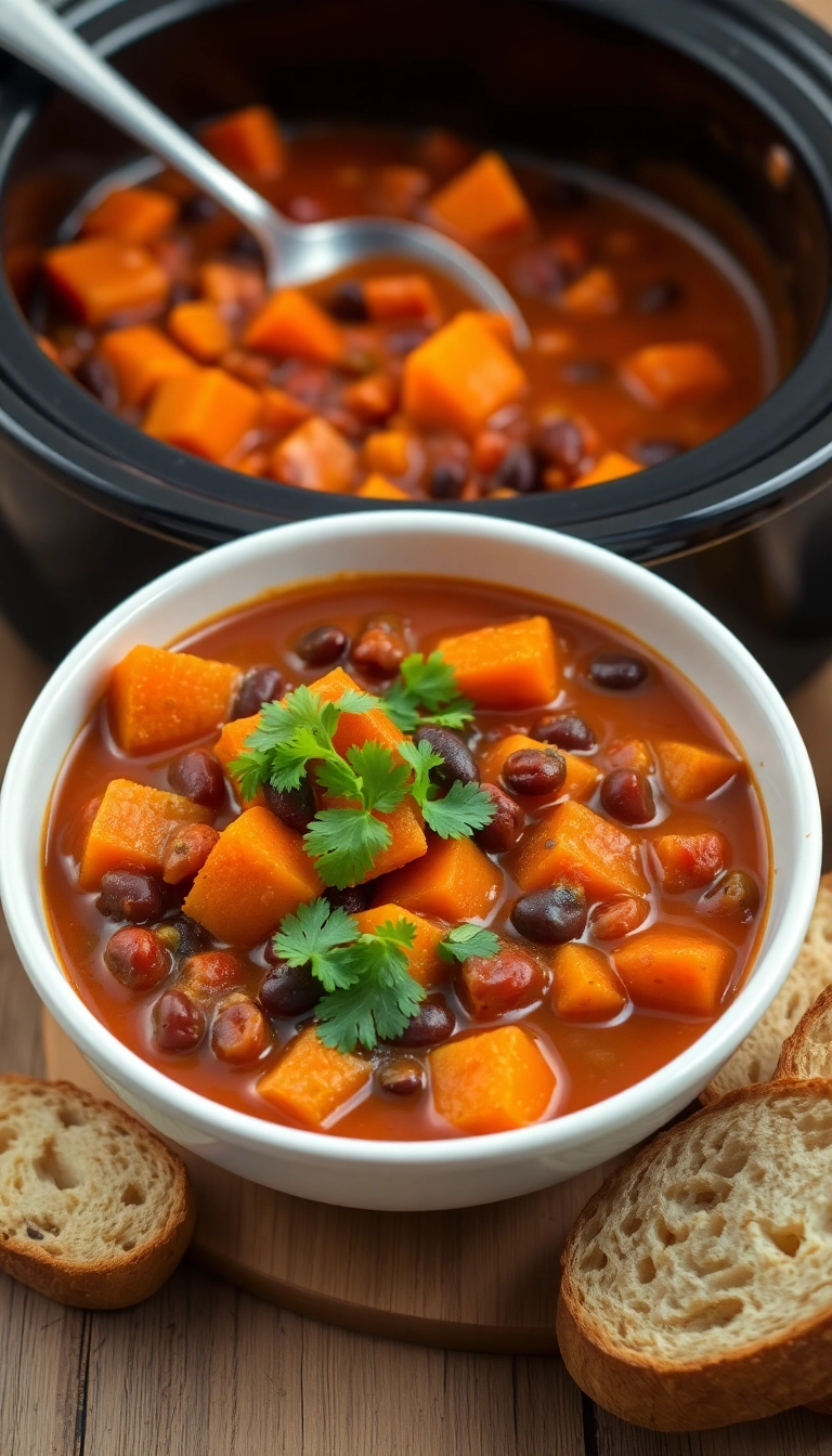 35 Crock Pot Chili Ideas That Will Make Dinner a Breeze Tonight! - Sweet Potato Chili