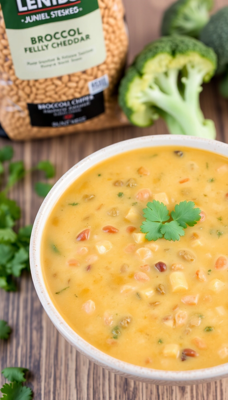 36 Broccoli Cheddar Soup Crock Pot Ideas That Will Make You Want to Dive In! - Broccoli Cheddar Soup with Lentils