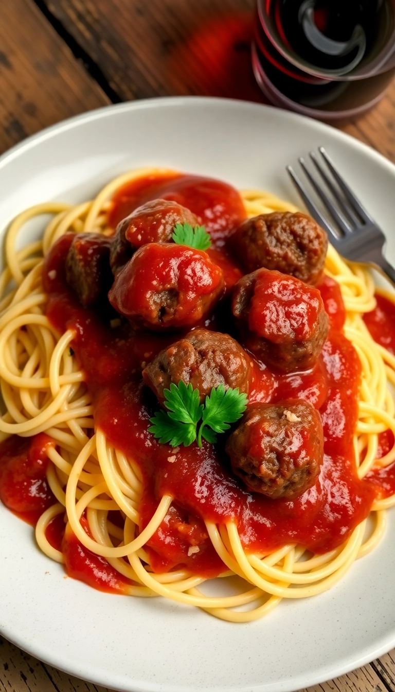 32 Easy Beef Meal Prep Ideas That Will Simplify Your Week! - 11. Beef Meatballs and Spaghetti