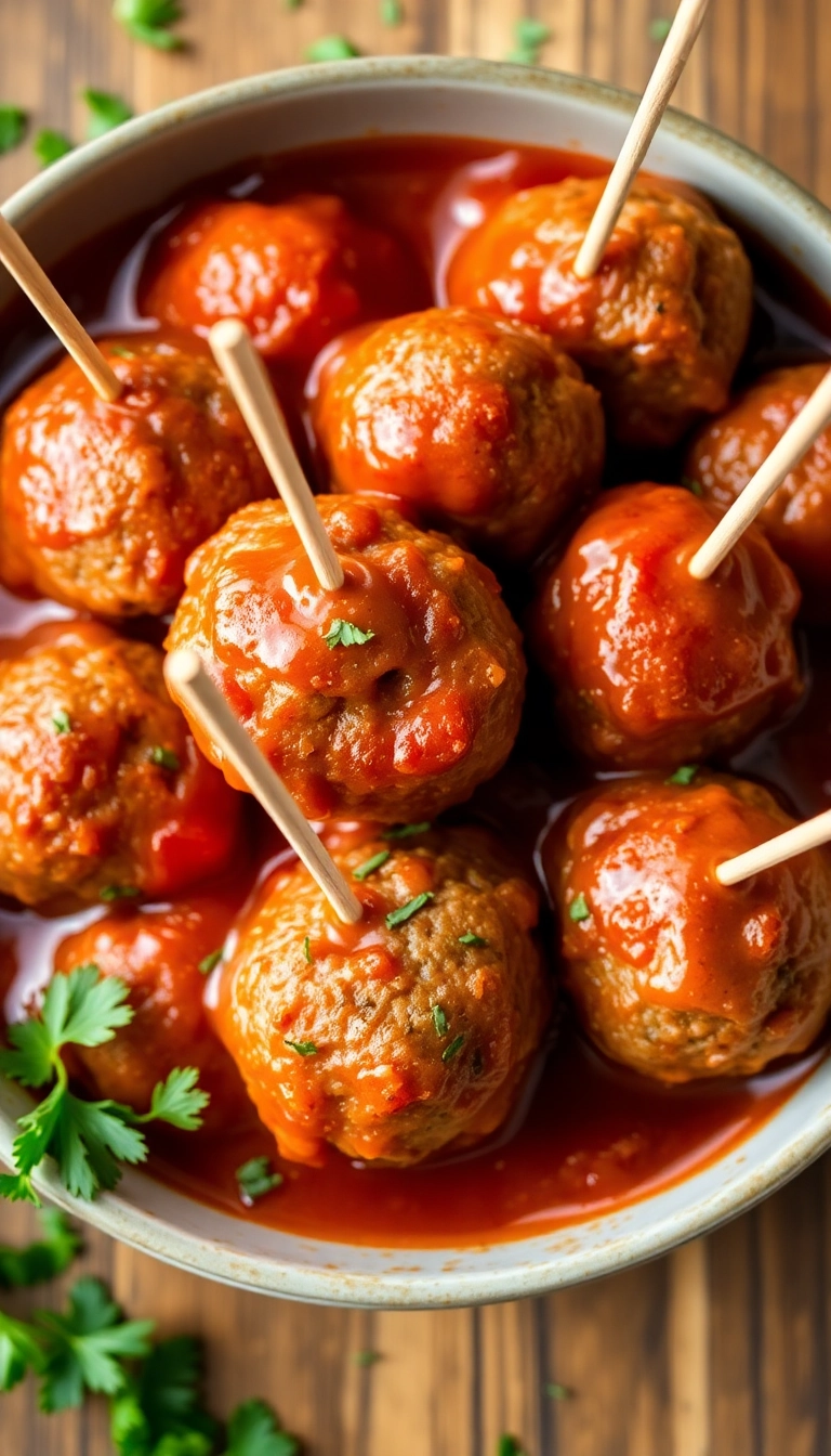 30 Easy Appetizer Recipes That Will Blow Your Guests Away (You Won't Believe #15!) - 11. Meatballs in Marinara Sauce