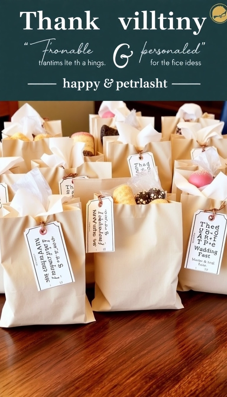 35 Friendsgiving Dinner Party Ideas That Will Wow Your Guests (You'll Want to Steal #12!) - 11. Personalized Gift Bags