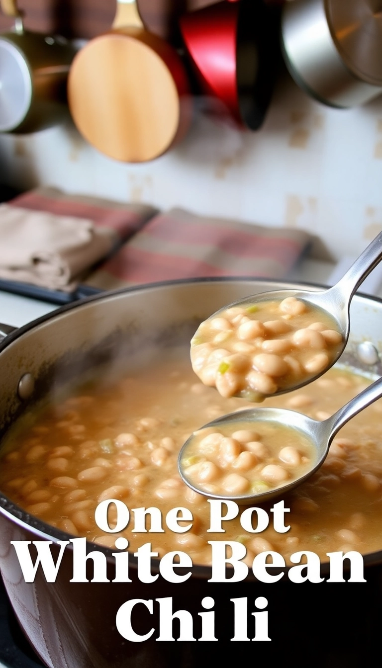 24 Cozy White Bean Chicken Chili Crockpot Recipes That'll Warm Your Soul! - One-Pot White Bean Chicken Chili