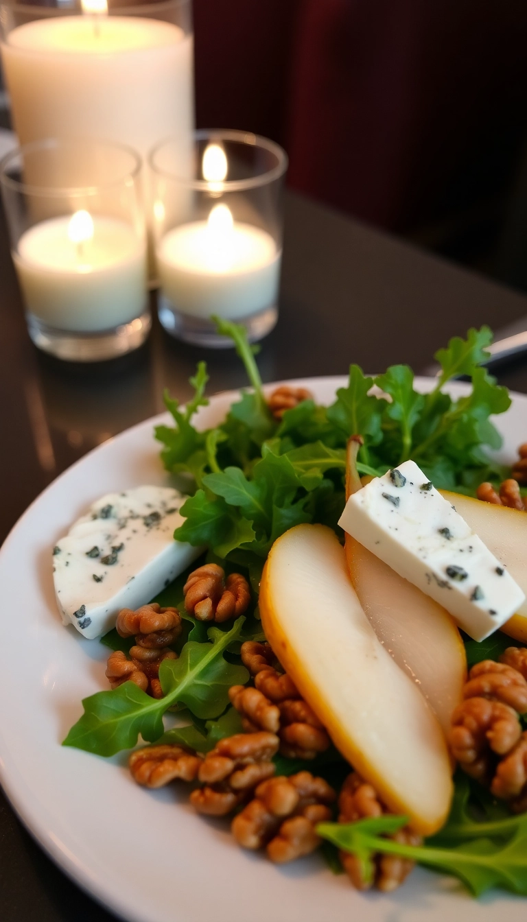 30 Must-Try Winter Salad Ideas for a Nutritious Boost (You’ll Love #23!) - 17. Arugula & Pear Salad with Blue Cheese