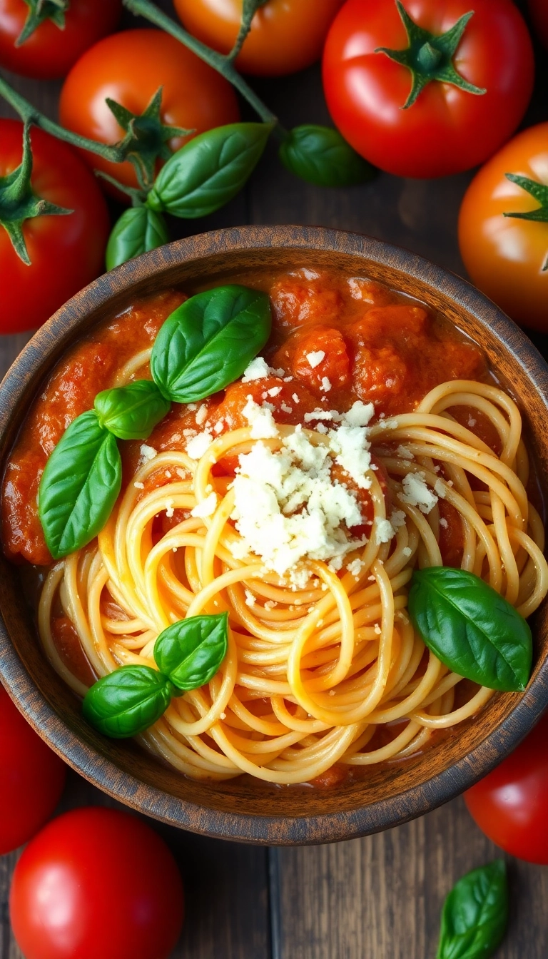 30 Cheap Dinner Recipes for Two That Will Blow Your Mind (You Won't Believe #17!) - 4. Tomato Basil Pasta