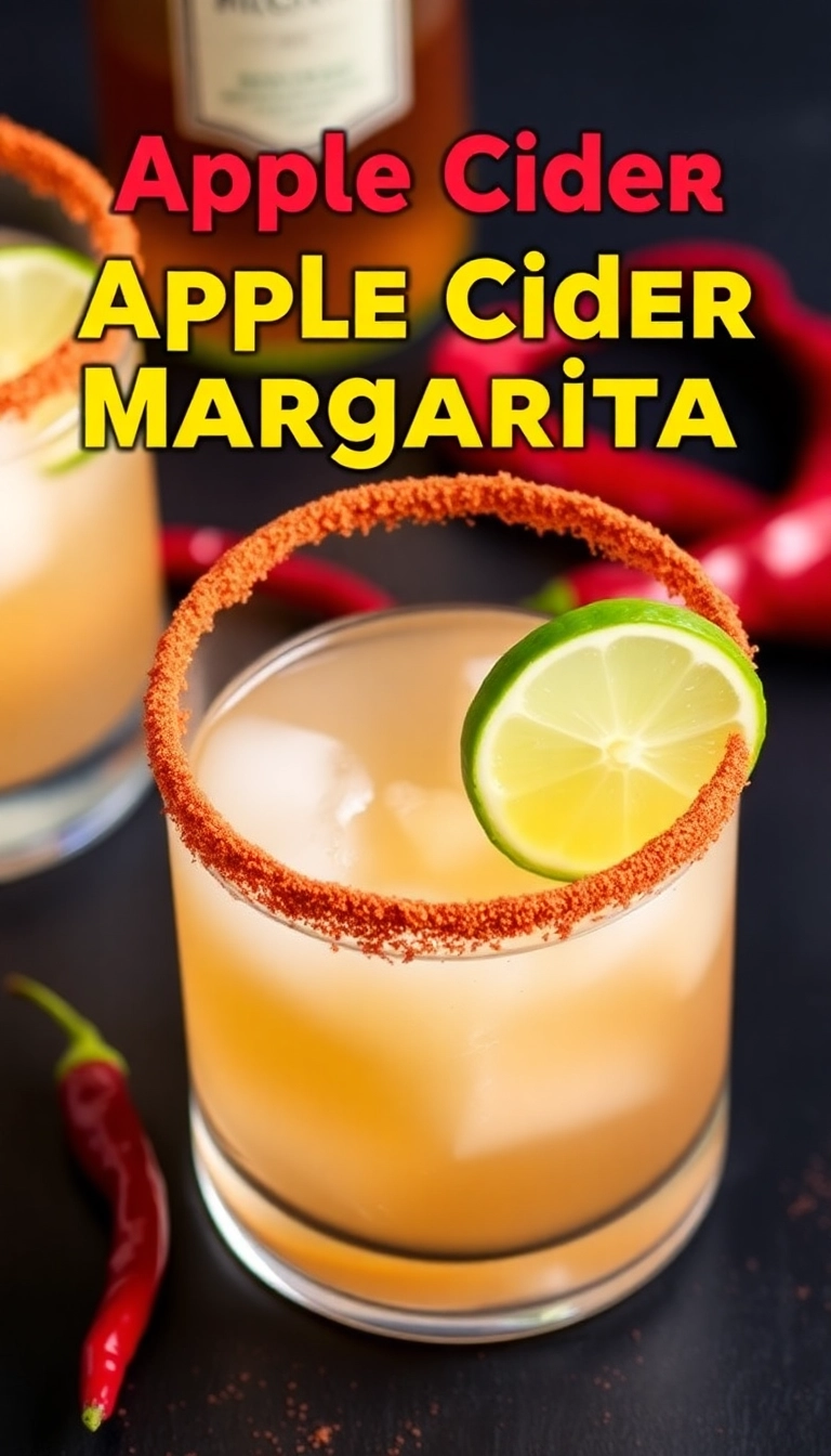 33 Apple Cider Margarita Ideas That Will Steal the Show at Your Next Party! - Chili-Spiced Apple Cider Margarita