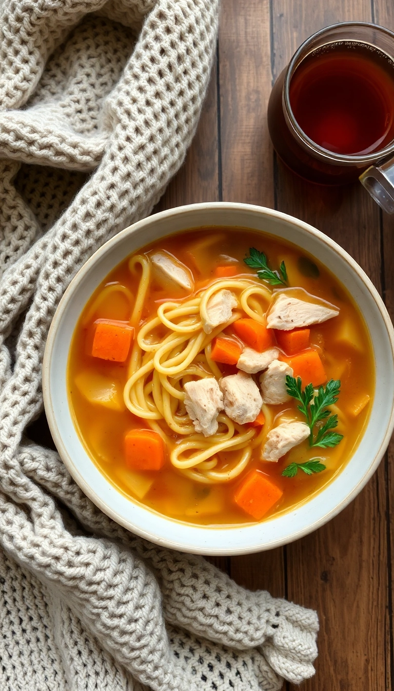 37 Cozy Winter Soup Ideas That'll Warm You Up from the Inside Out! - 2. Hearty Chicken Noodle Soup