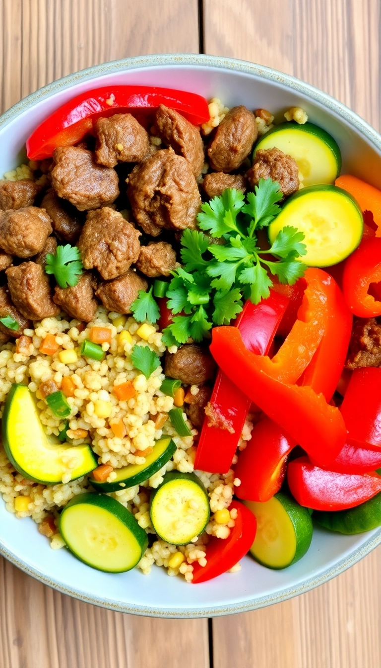 32 Easy Beef Meal Prep Ideas That Will Simplify Your Week! - 6. Beef and Vegetable Quinoa Bowls