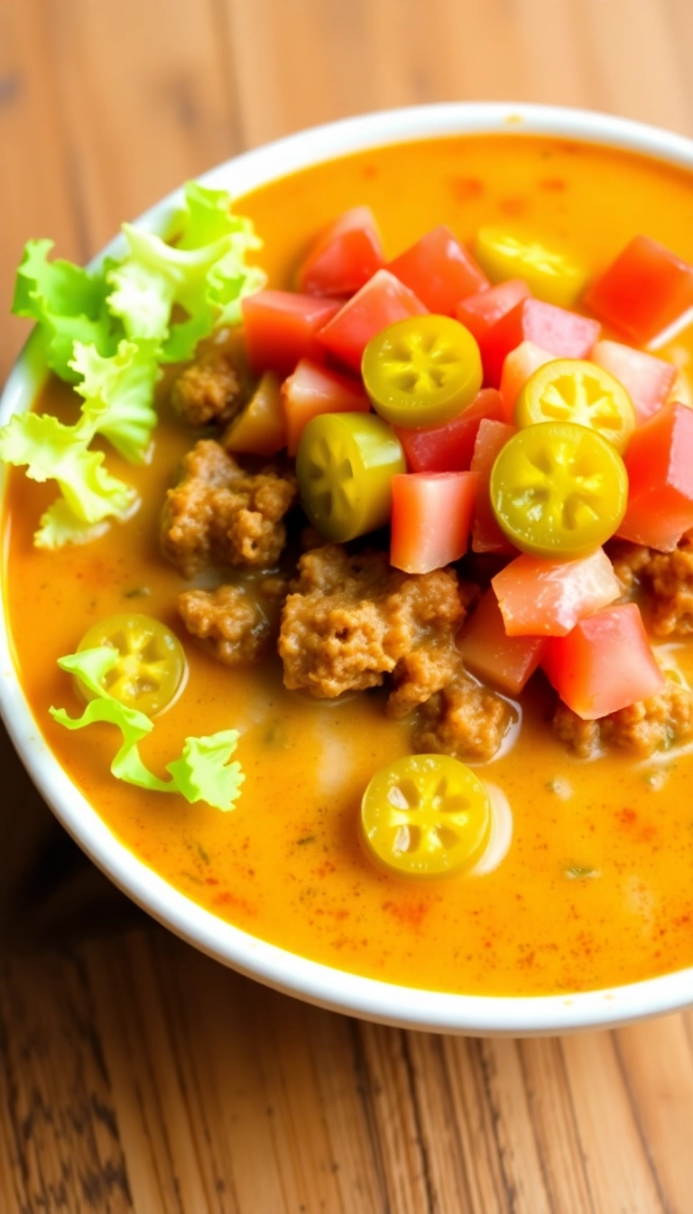 35 Cheeseburger Soup Crockpot Ideas That Will Make Dinner a Breeze! - Loaded Cheeseburger Soup