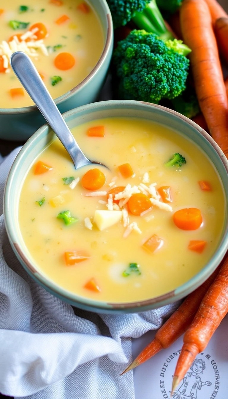 36 Broccoli Cheddar Soup Crock Pot Ideas That Will Make You Want to Dive In! - Broccoli Cheddar Soup with Carrots