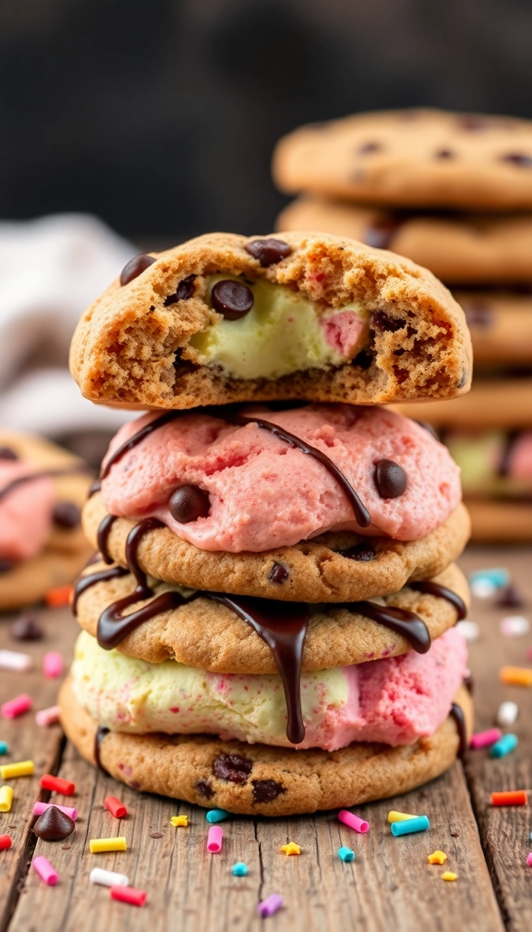 26 Junk Food Snacks Ideas That Will Steal the Show at Your Next Party! - 19. Chocolate Chip Cookie Sandwiches