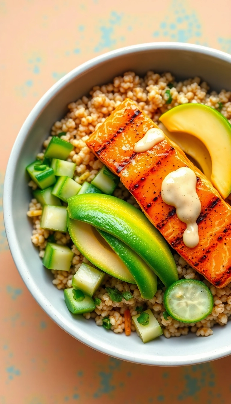 26 Quick and Easy Salmon Recipes for Dinner – Ready in 30 Minutes or Less! - 10. Salmon Quinoa Bowls