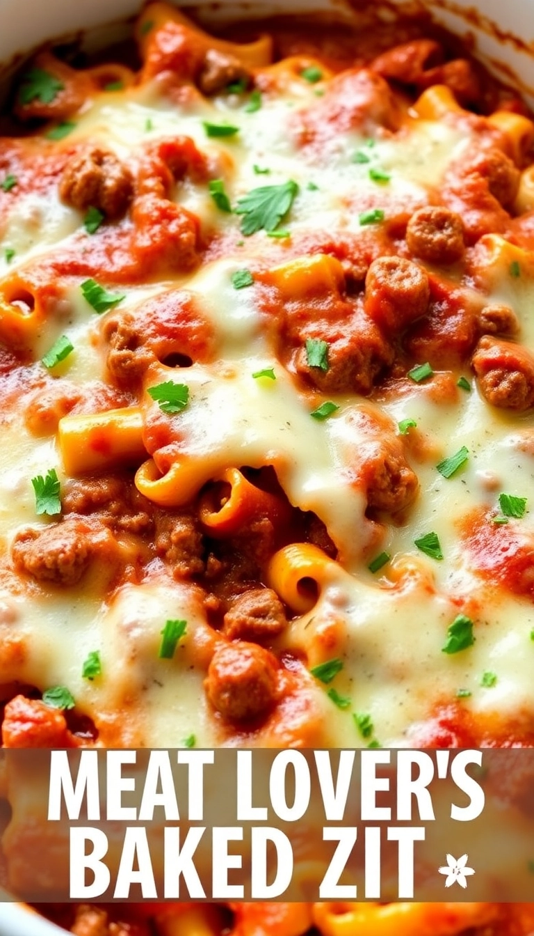 35 Easy Baked Ziti Ideas That'll Make You the Star of Dinner Night! - Meat Lover's Baked Ziti