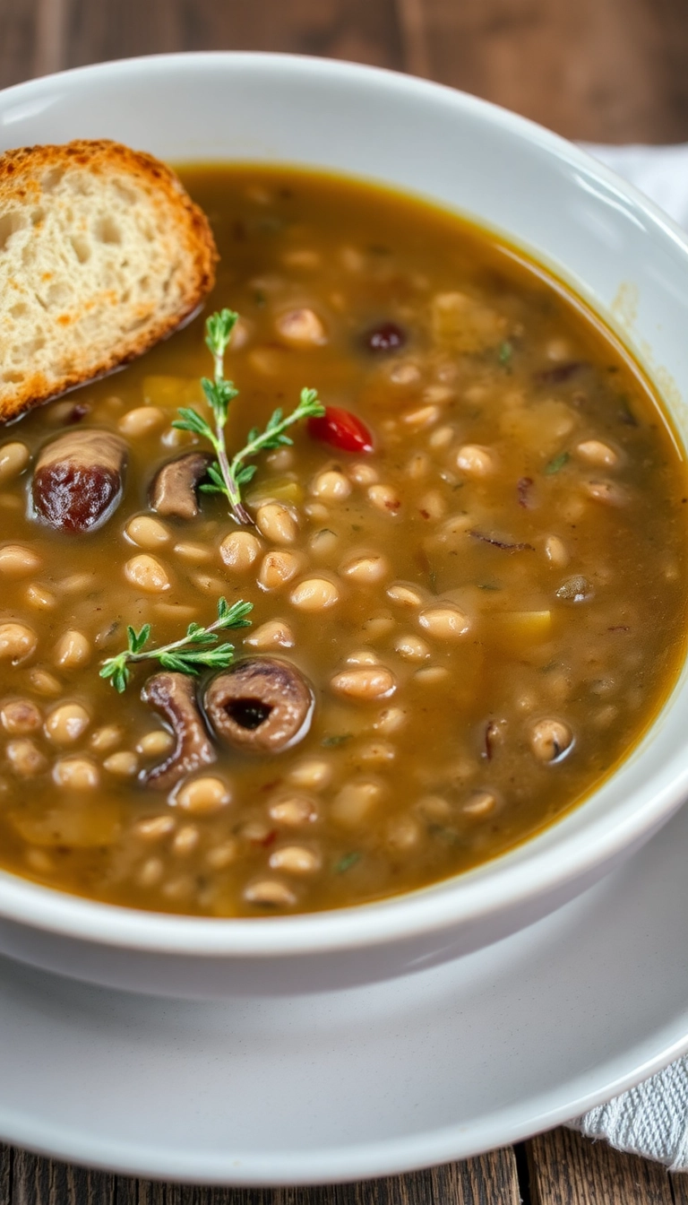 22 Healthy Soup Recipes That Taste Amazing (You'll Love #10!) - 21. Mushroom Barley Soup