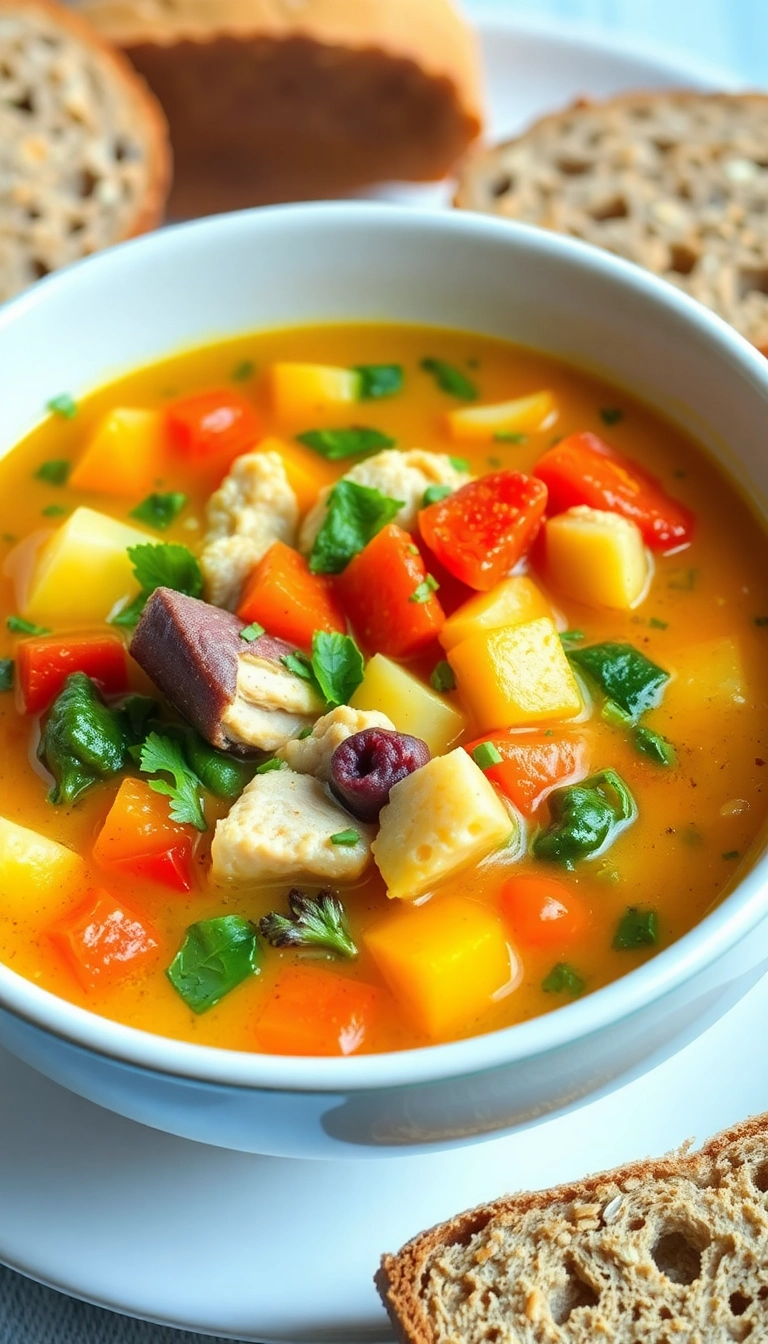 28 Chicken and Potato Soup Ideas That Will Warm Your Soul (You Won't Believe #15!) - Vegetable Chicken and Potato Soup