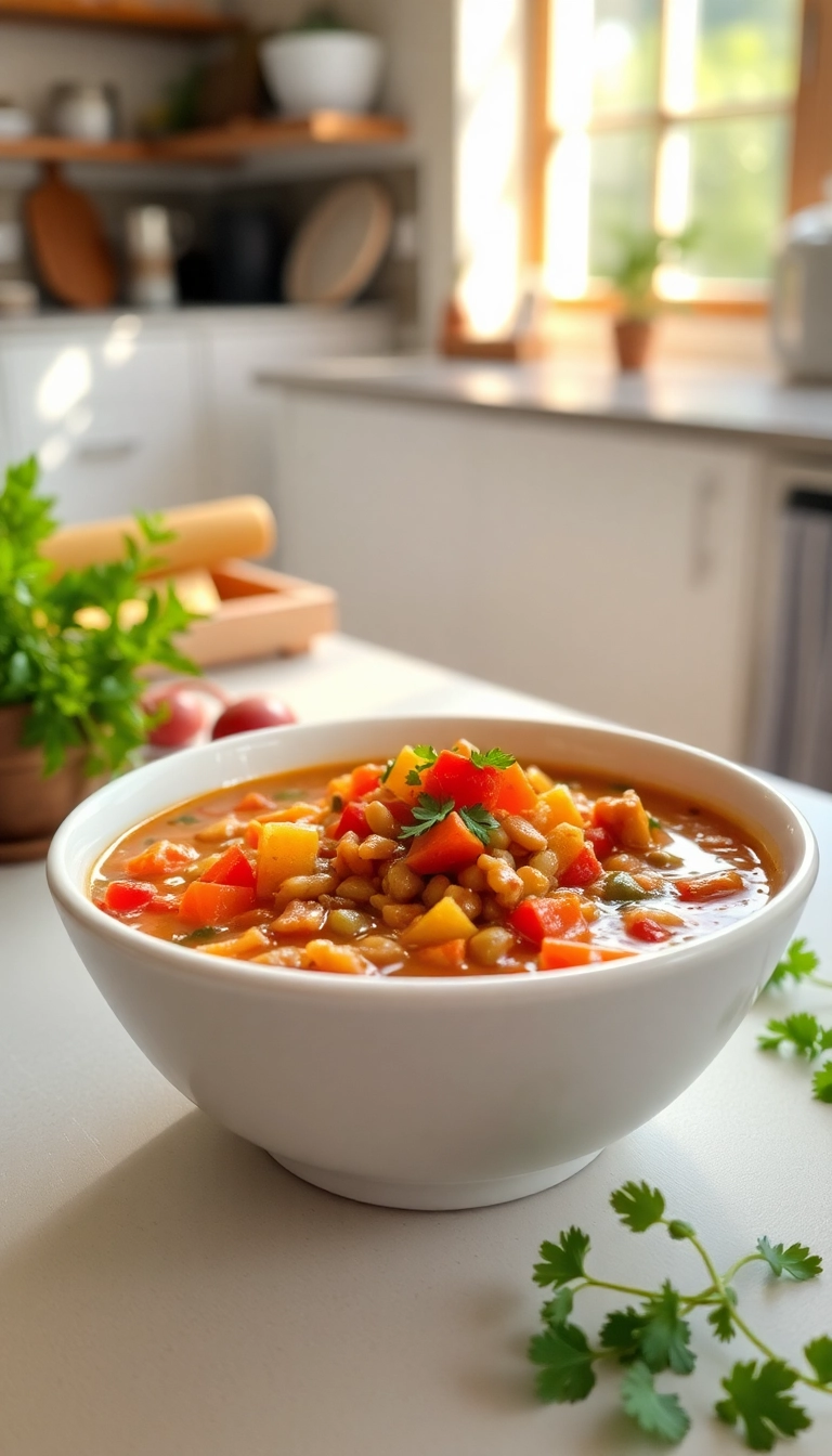 34 Easy Crockpot Soup Ideas That Will Warm Your Soul (You Won't Believe #12!) - 5. Vegetable Lentil Soup