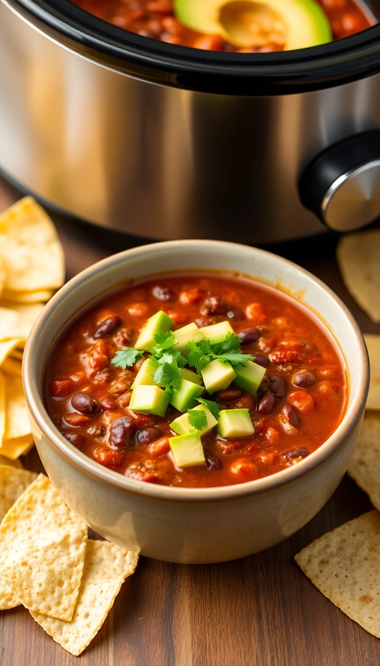 35 Crock Pot Chili Ideas That Will Make Dinner a Breeze Tonight! - Black Bean Chili