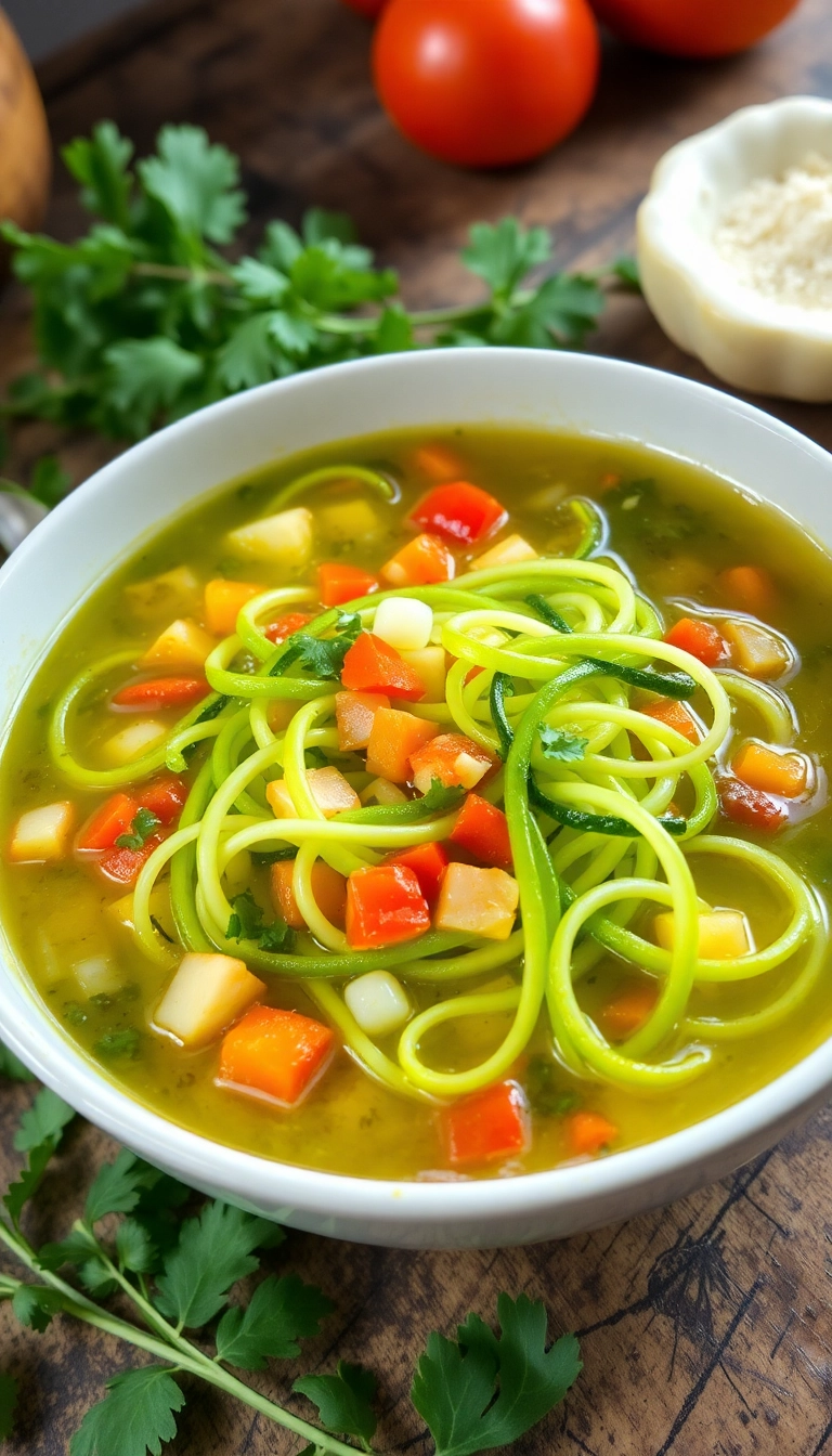 22 Healthy Soup Recipes That Taste Amazing (You'll Love #10!) - 10. Zucchini Noodle Soup