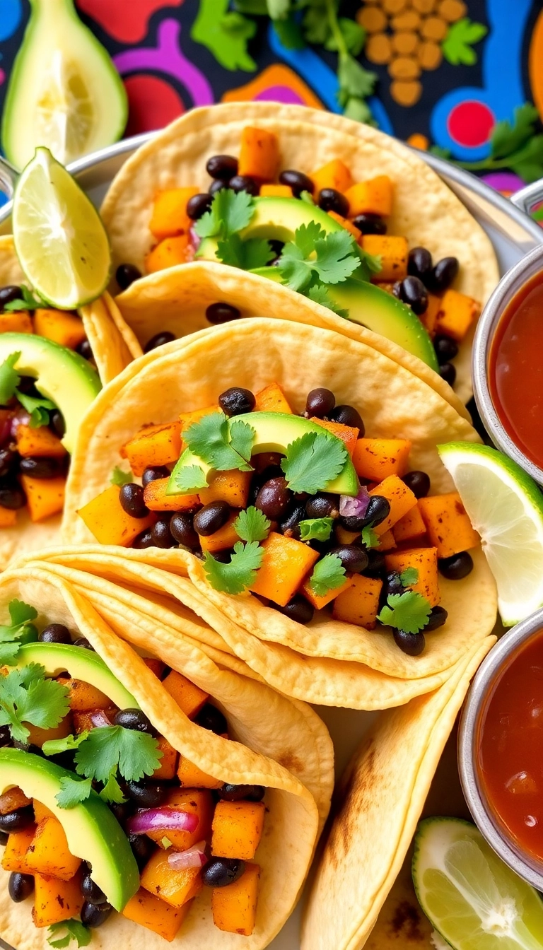 31 Irresistible Butternut Squash Recipes That Will Make You Want Seconds! - 5. Butternut Squash and Black Bean Tacos