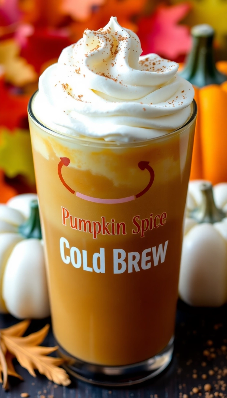 27 Trendy Dunkin Donuts Drinks Ideas That Will Make You the Talk of the Town! - 3. Pumpkin Spice Cold Brew