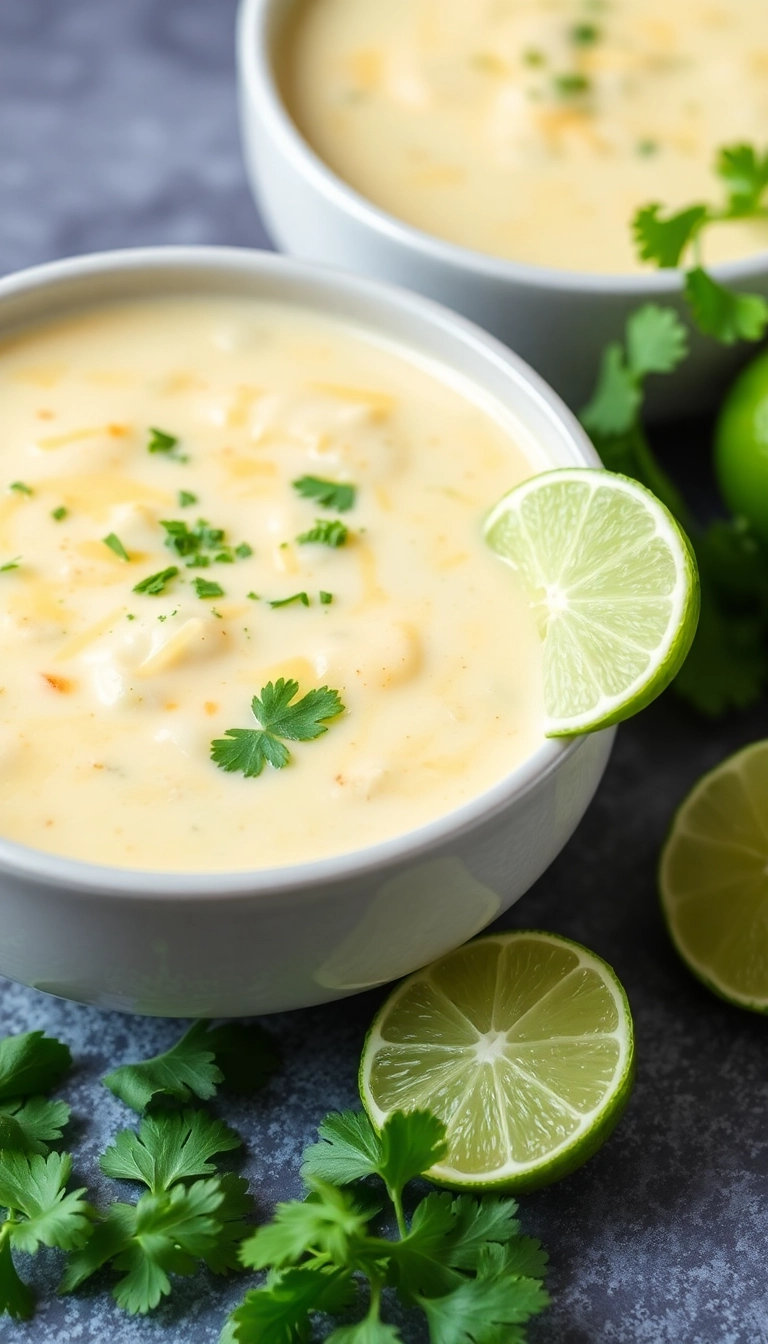 36 Broccoli Cheddar Soup Crock Pot Ideas That Will Make You Want to Dive In! - Broccoli Cheddar Soup with Cilantro-Lime