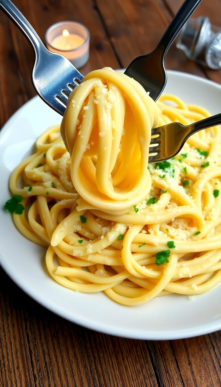 28 Delicious Creamy Pasta Dishes to Make Your Evenings Extra Cozy! - 1. Creamy Alfredo Fettuccine