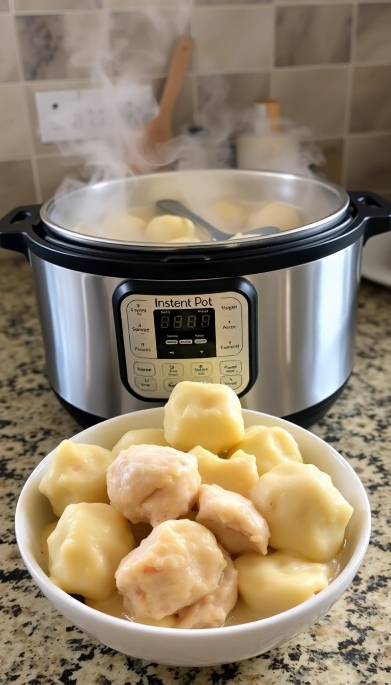 22 Easy Chicken and Dumplings Recipes Everyone Will Love (You Won't Believe #12!) - Instant Pot Chicken and Dumplings